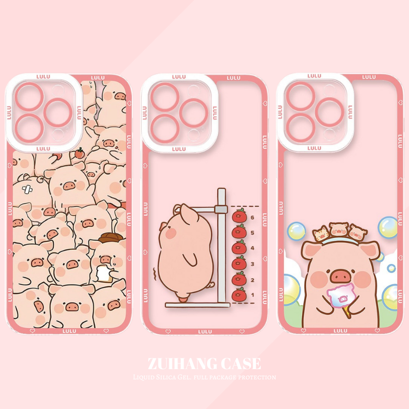 罐頭豬LuLu天使眼透明防摔軟殼