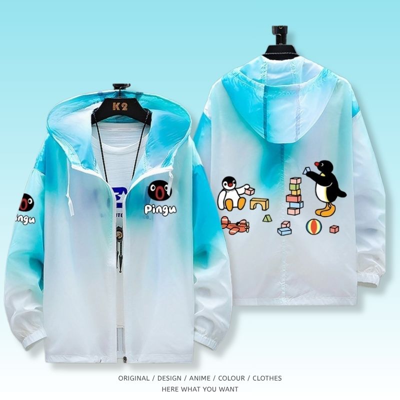 企鵝家族 Pingu 全機能抗UV涼感漸變防曬外套