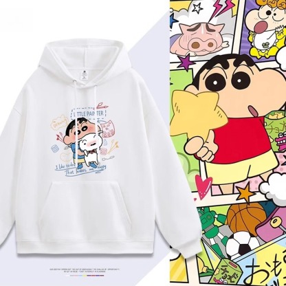 蠟筆小新 聯名衛衣2025秋冬新款 親子情侶裝連帽衛衣