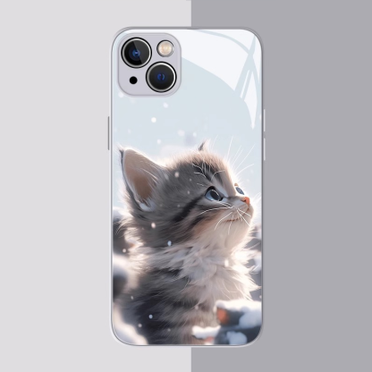 可愛貓咪新款高清全包防摔玻璃殼-ZUIHANG SHOP