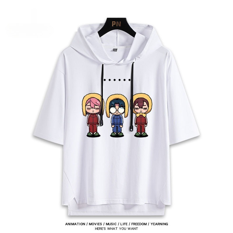 膽大黨新款 親子情侶男女款連帽短袖T恤-ZUIHANG SHOP