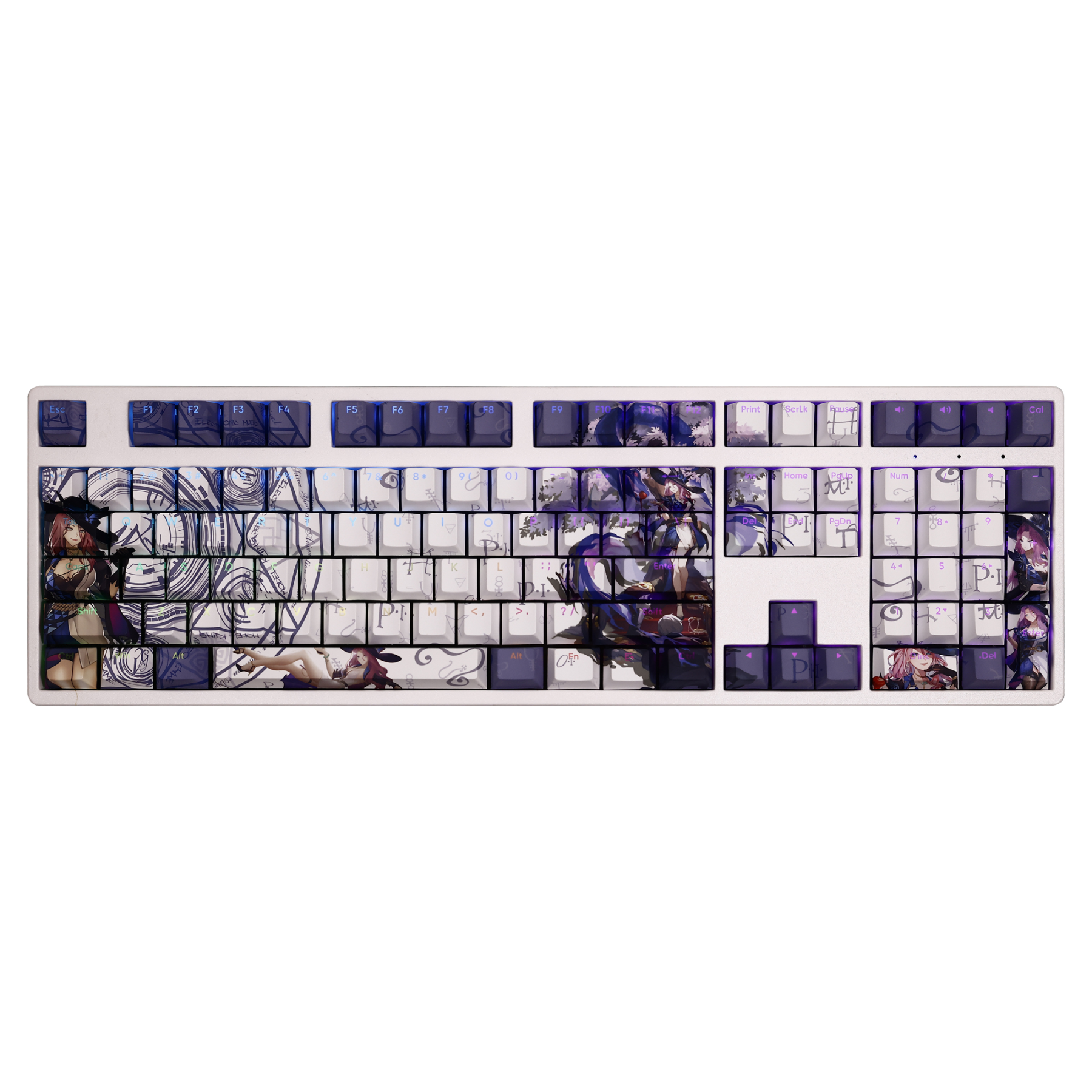 翡翠透光RGB108鍵標準配列衛星軸鍵帽