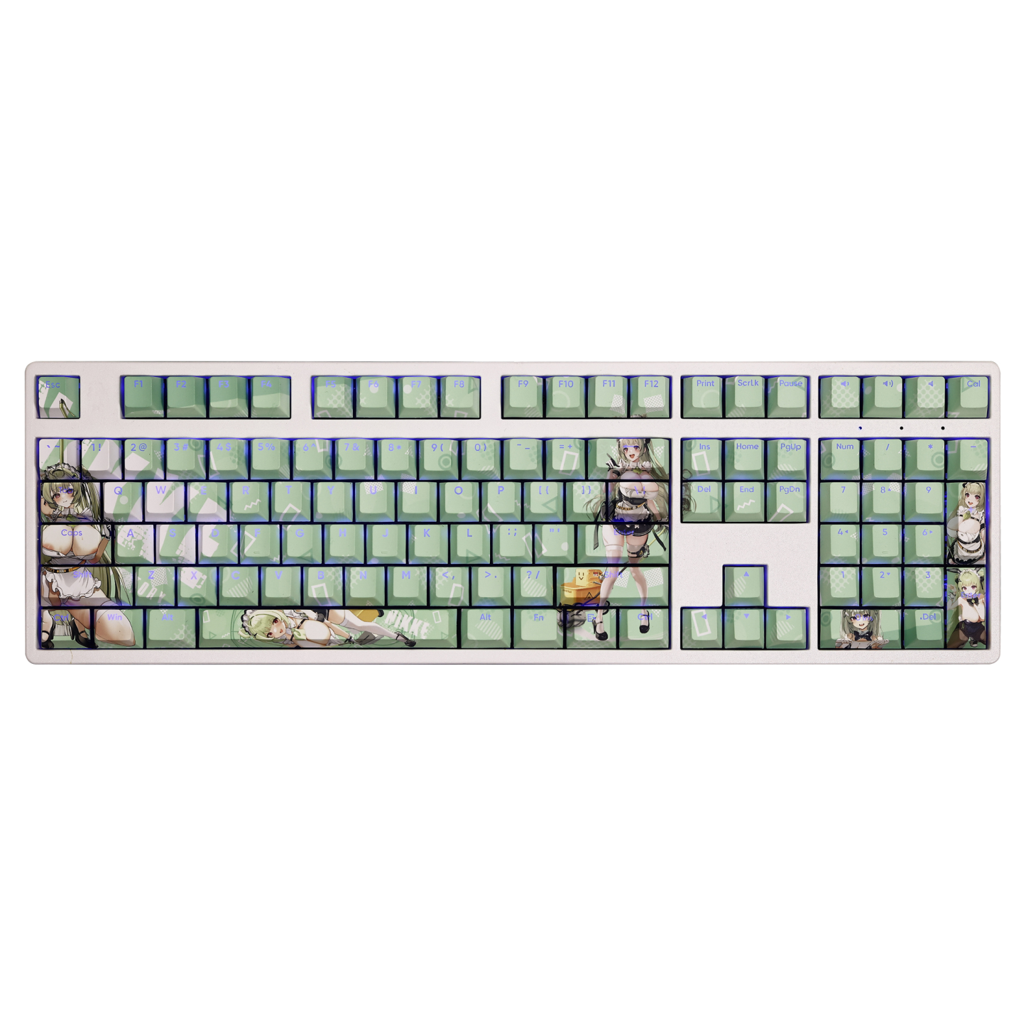 索達透光RGB108鍵標準配列衛星軸鍵帽