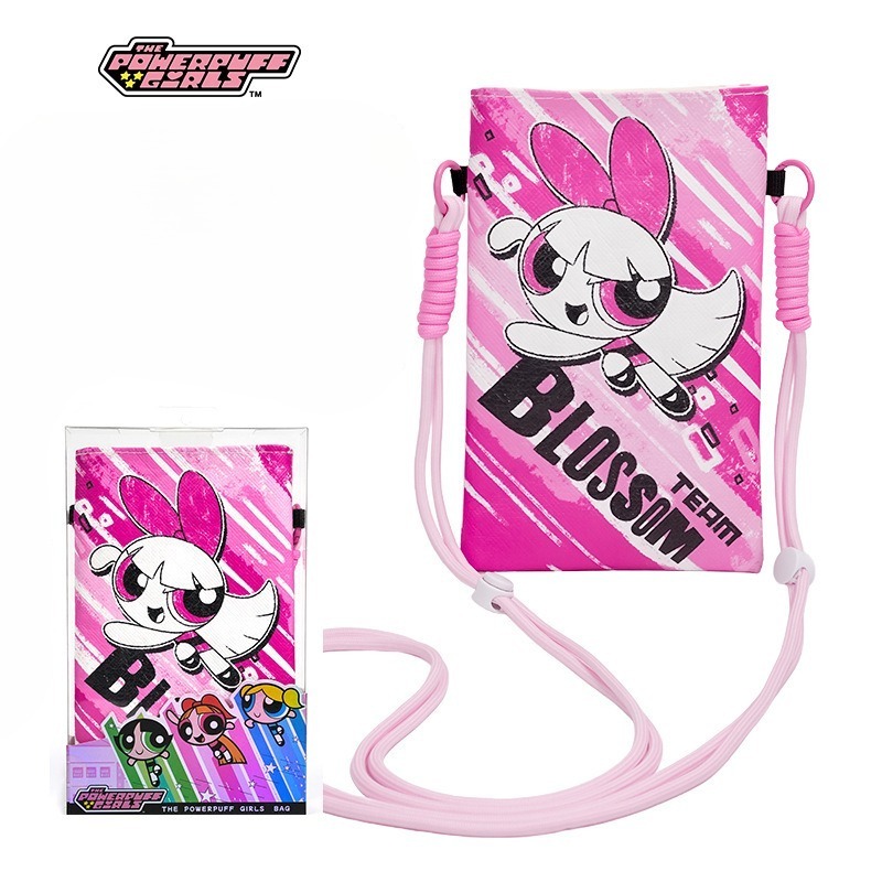 飛天小女警多巴胺包 花花泡泡毛毛斜挎包