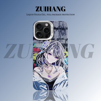 原神彩銀線條漸變防摔手機殼-ZUIHANG SHOP