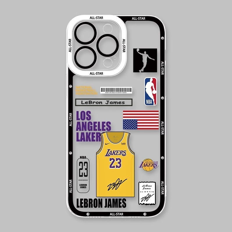 喬丹NBA籃球天使眼透明防摔軟殼