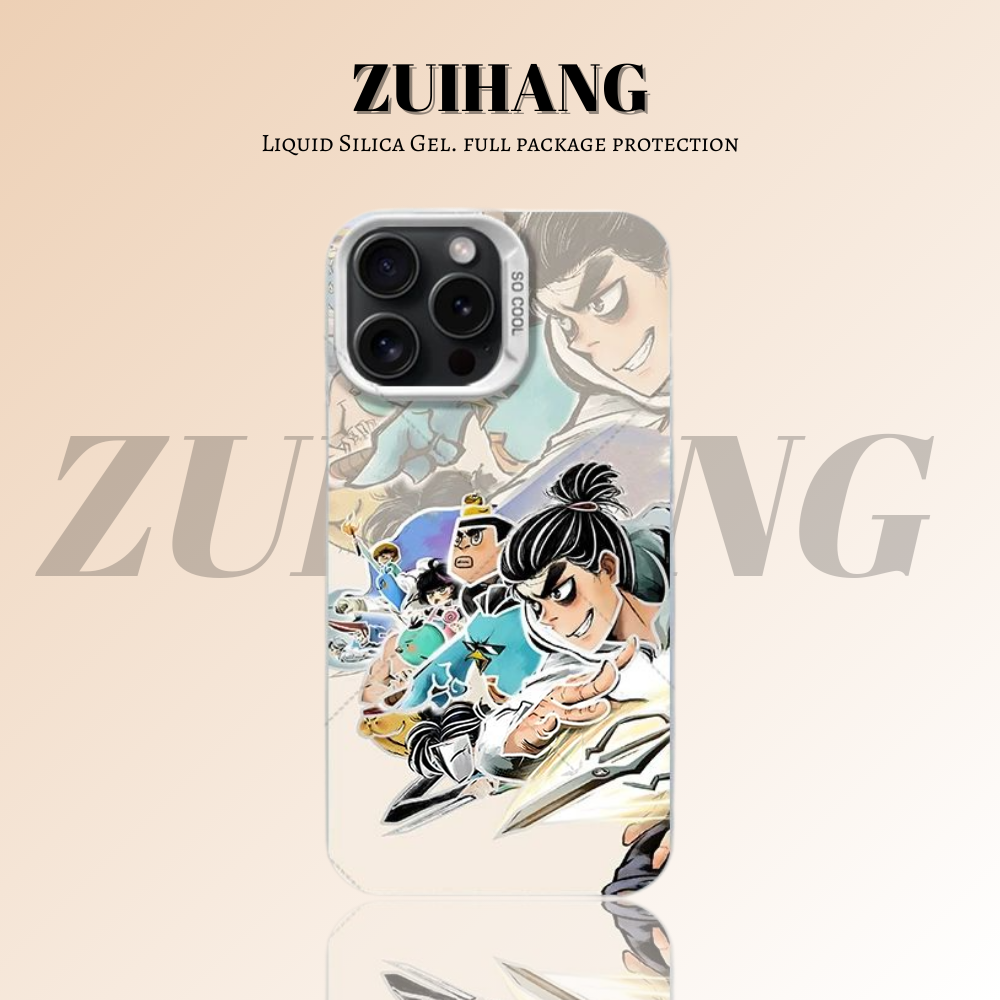 刺客伍六七彩銀線條漸變防摔手機殼-ZUIHANG SHOP