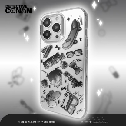 名偵探柯南「電鍍」IMD雙層印花 軟邊硬背 磨砂手機殼-ZUIHANG SHOP