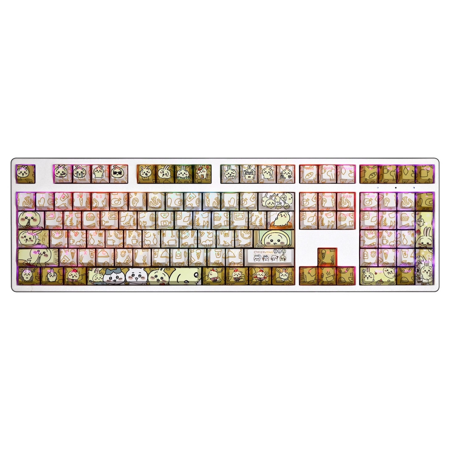 Chiikawa透光RGB108鍵標準配列衛星軸鍵帽