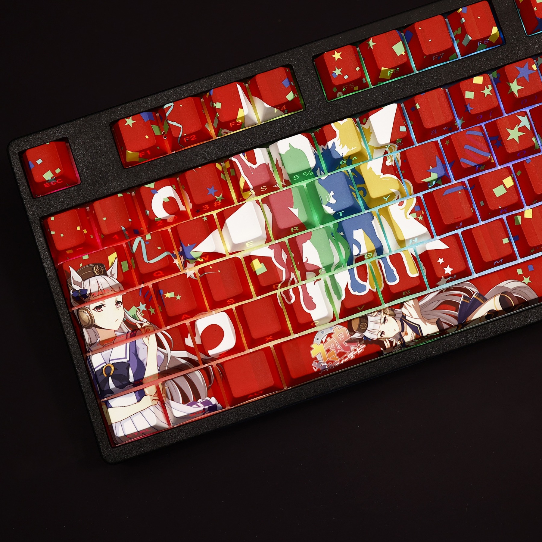 黃金船賽馬娘透光RGB108鍵標準配列衛星軸鍵帽-ZUIHANG SHOP