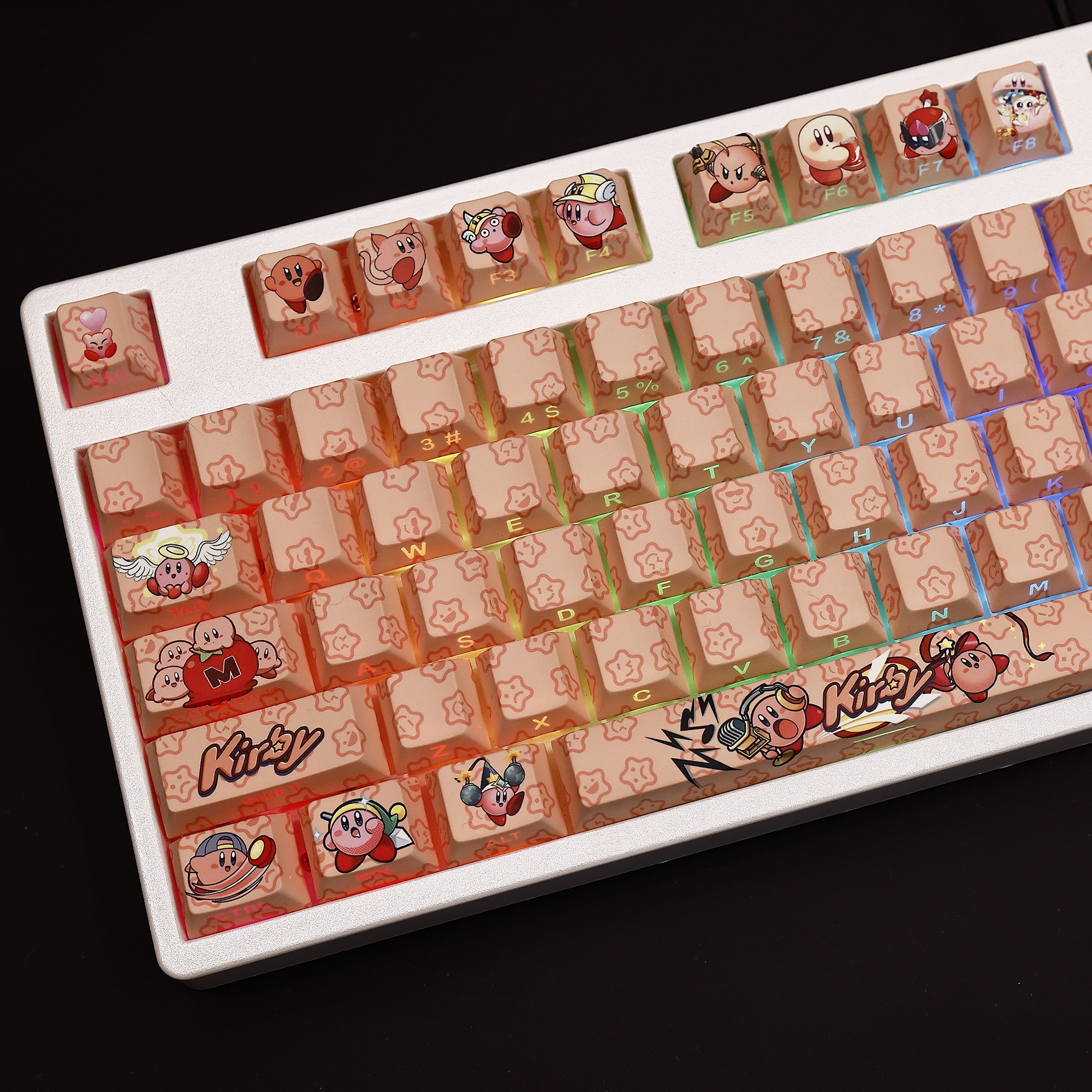 星之卡比透光RGB108鍵標準配列衛星軸鍵帽-ZUIHANG SHOP