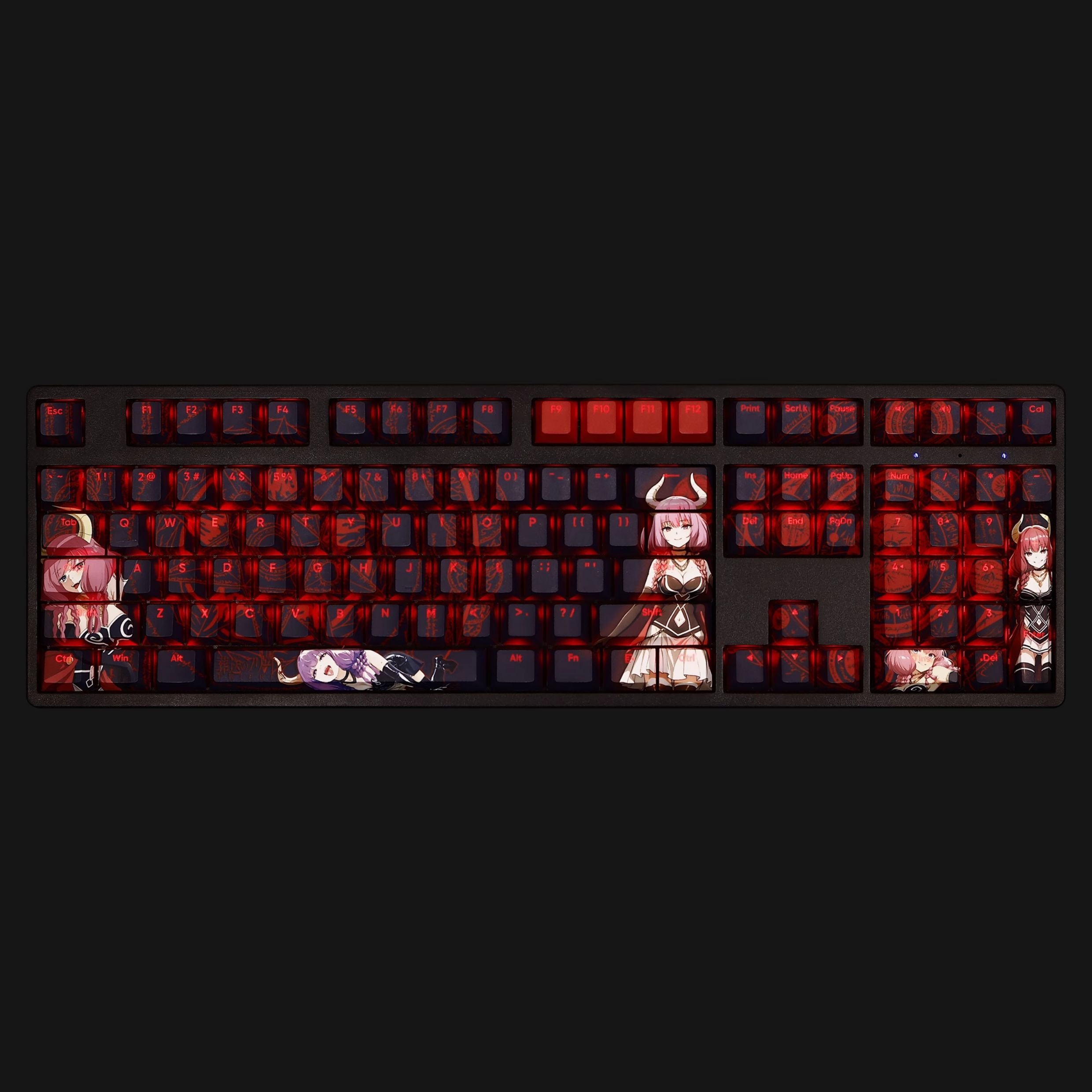 阿烏拉透光RGB108鍵標準配列衛星軸鍵帽