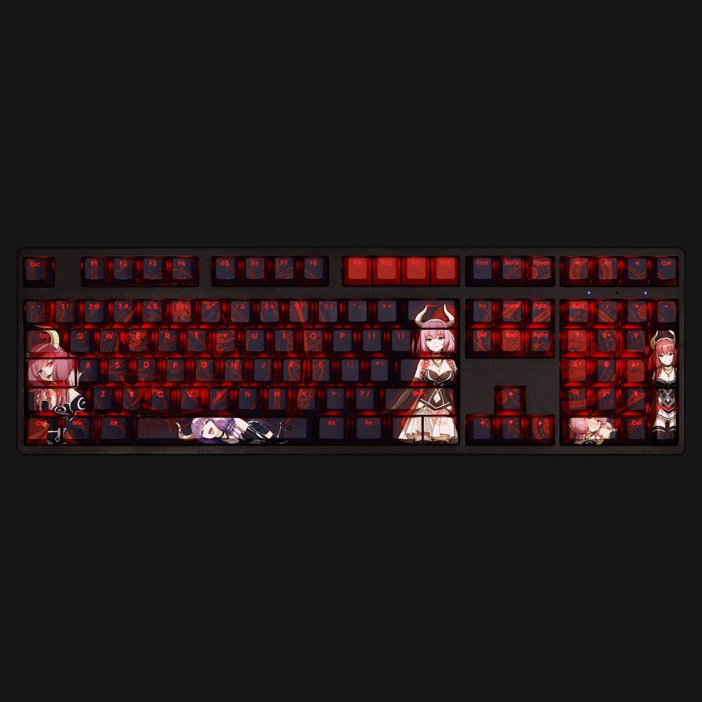 阿烏拉透光RGB108鍵標準配列衛星軸鍵帽