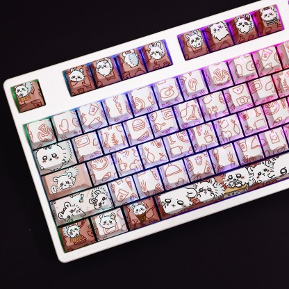Chiikawa透光RGB108鍵標準配列衛星軸鍵帽