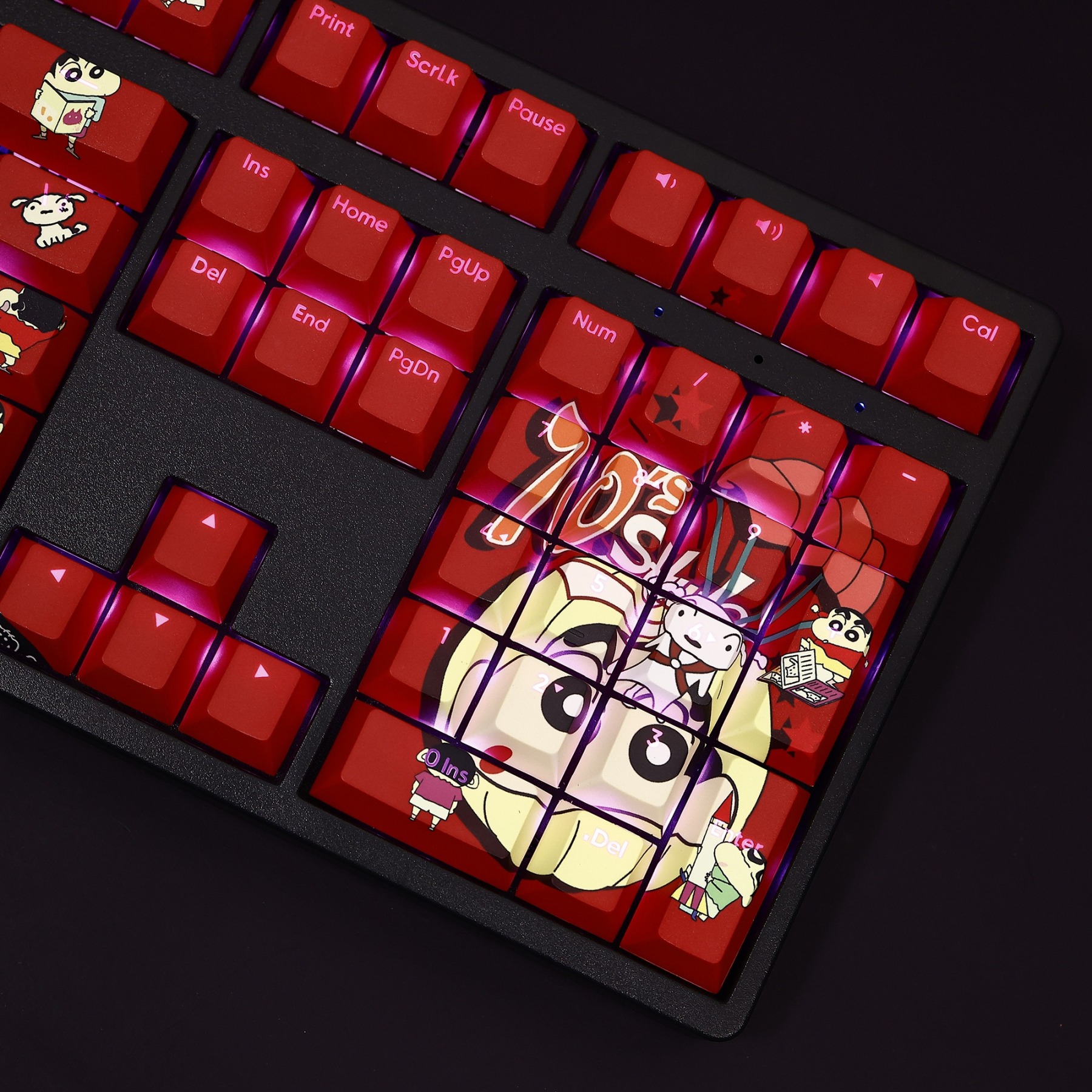 蠟筆小新透光RGB108鍵標準配列衛星軸鍵帽-ZUIHANG SHOP