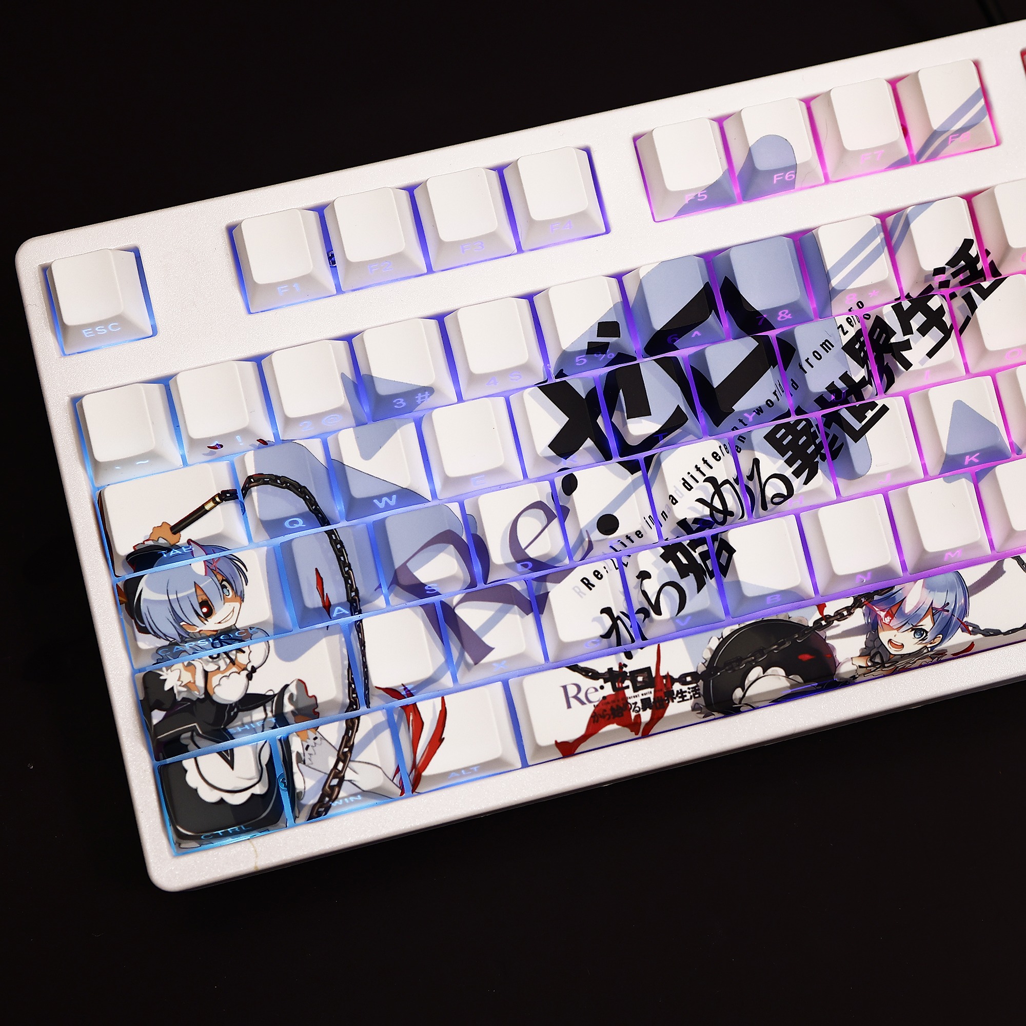 蕾姆透光RGB108鍵標準配列衛星軸鍵帽-ZUIHANG SHOP