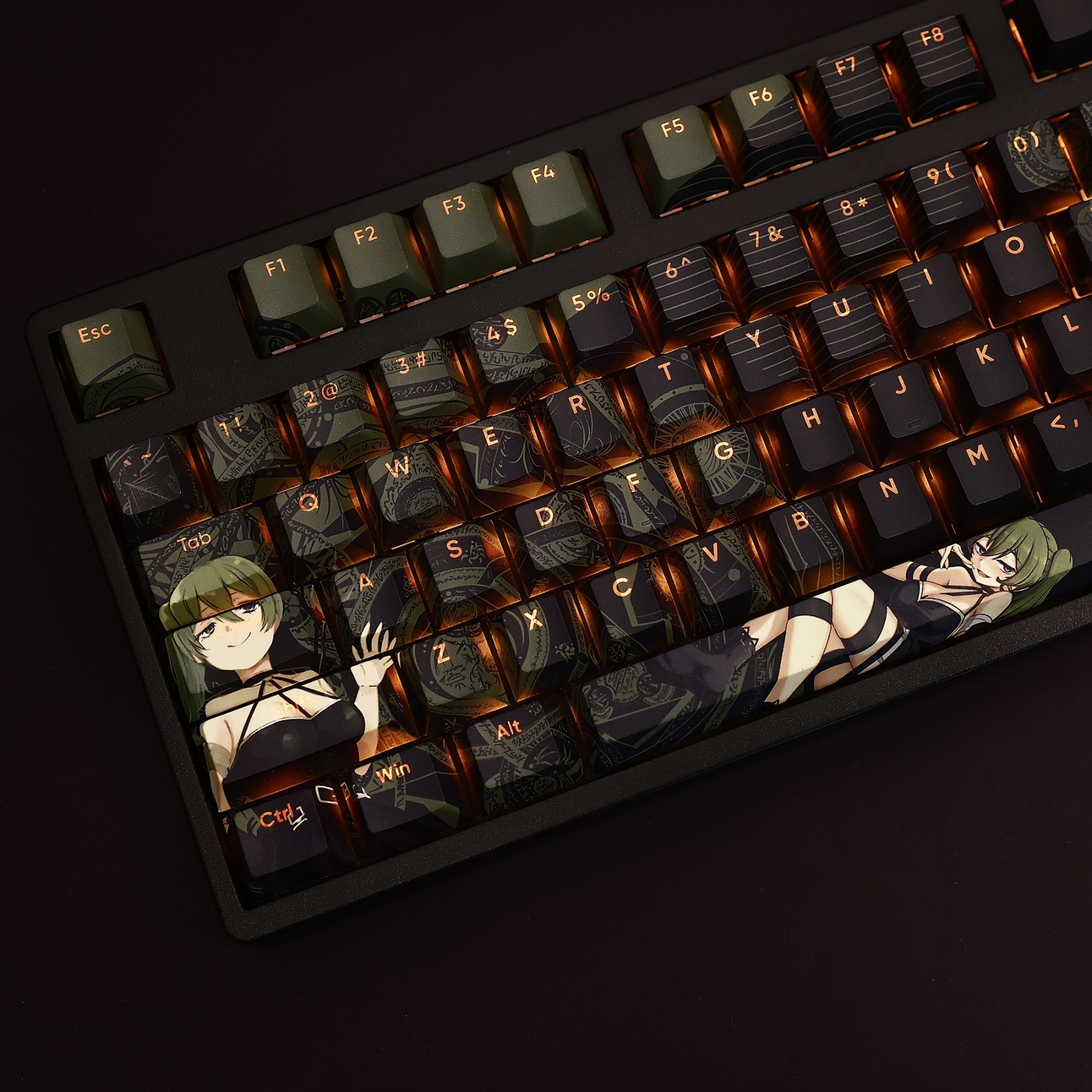 尤貝爾透光RGB108鍵標準配列衛星軸鍵帽-ZUIHANG SHOP