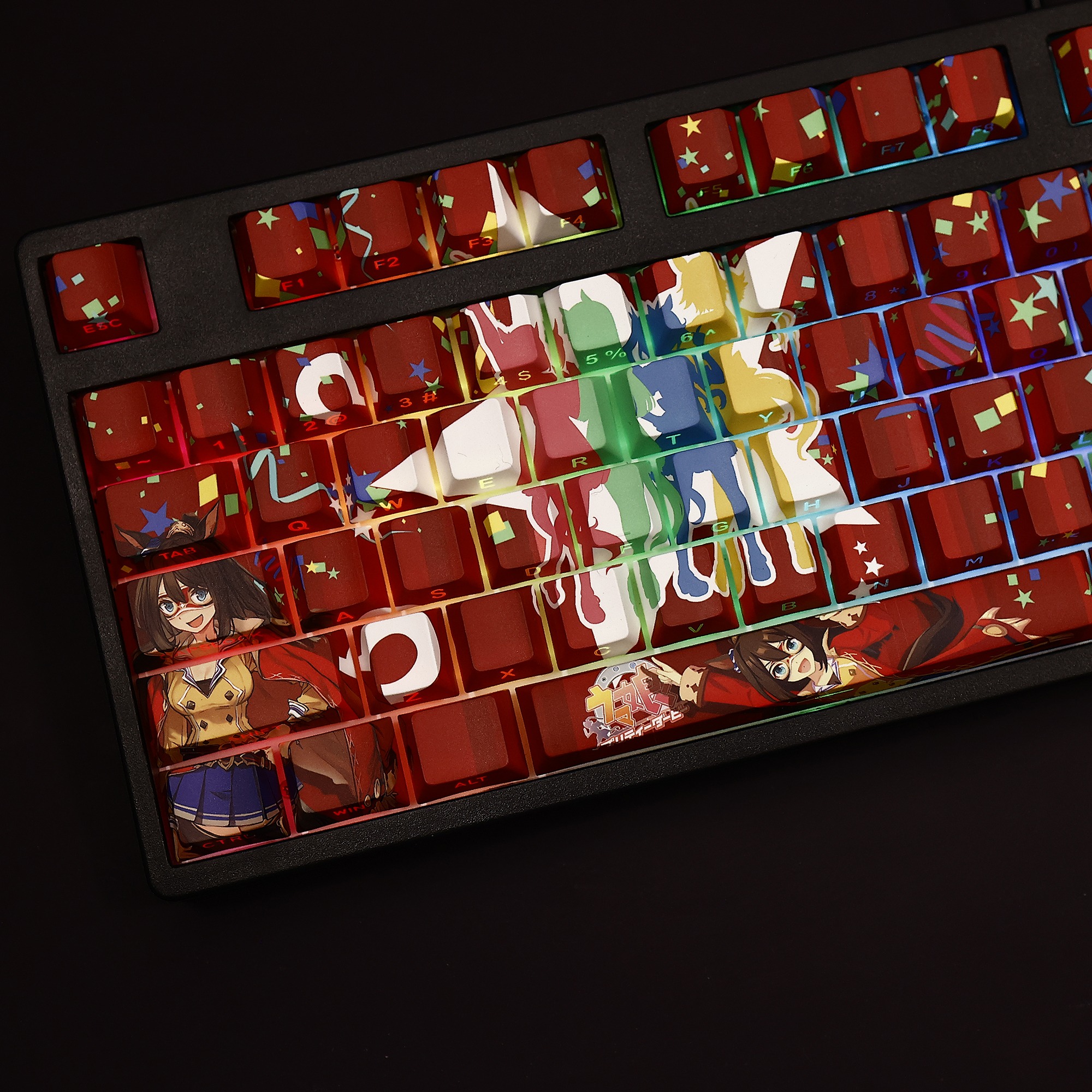 賽馬娘神鷹透光RGB108鍵標準配列衛星軸鍵帽-ZUIHANG SHOP