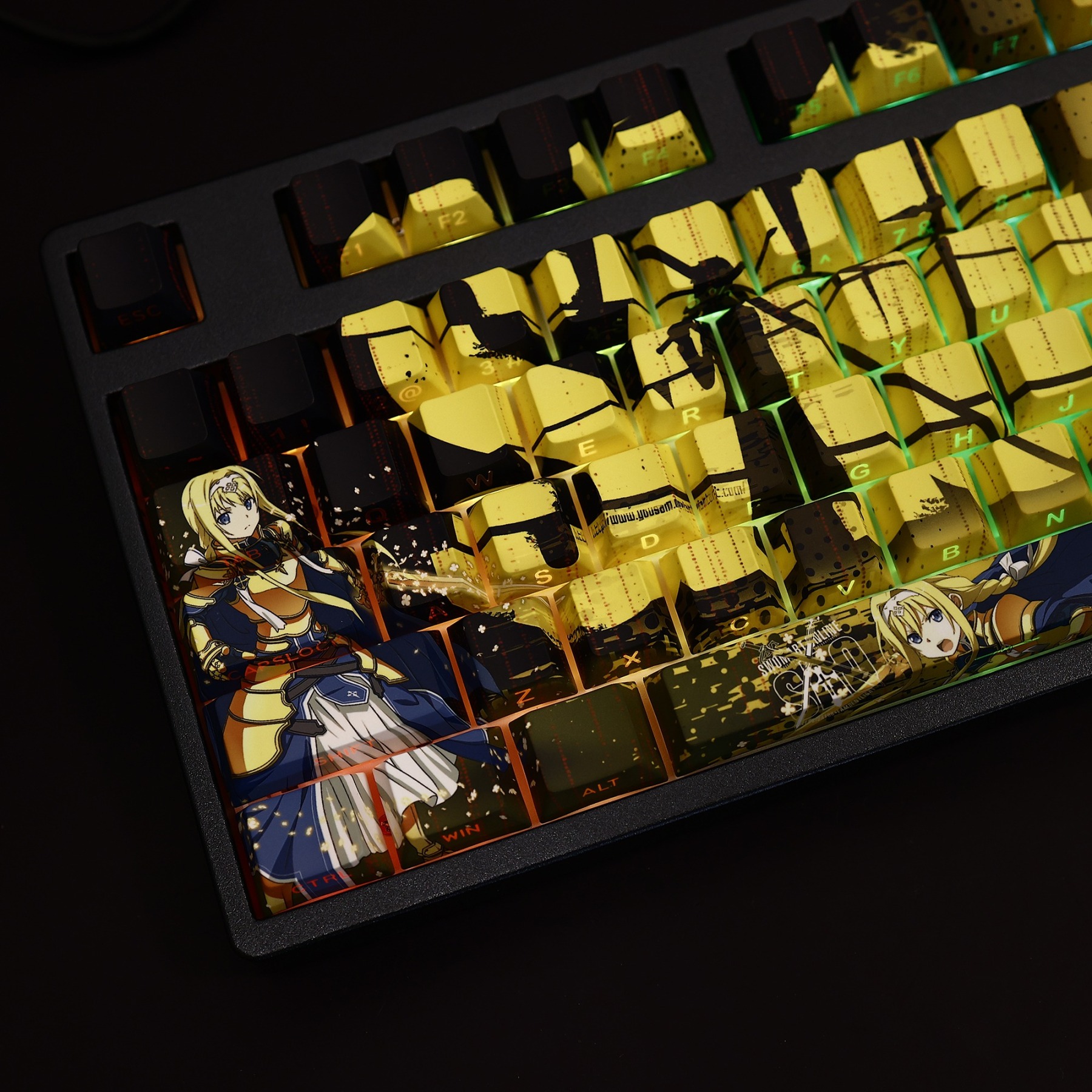 愛麗絲透光RGB108鍵標準配列衛星軸鍵帽-ZUIHANG SHOP