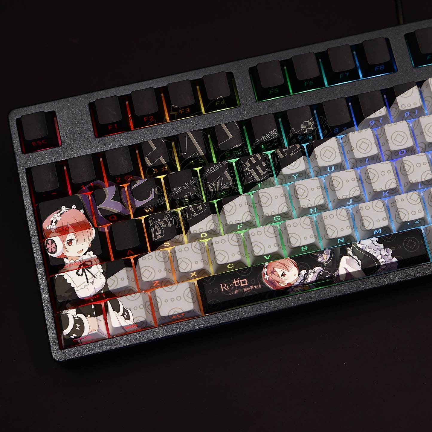 拉姆透光RGB108鍵標準配列衛星軸鍵帽