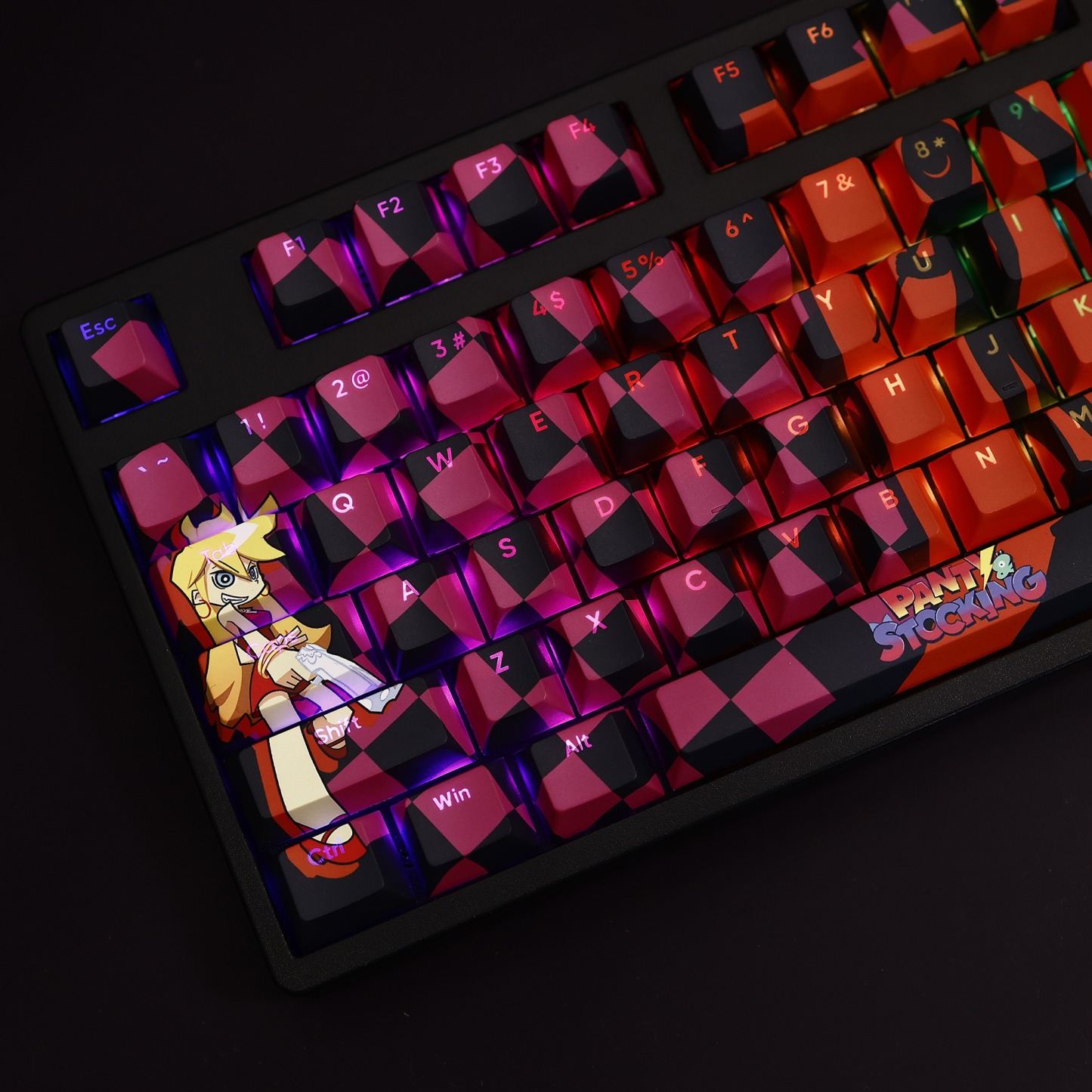 吊帶襪天使透光RGB108鍵標準配列衛星軸鍵帽-ZUIHANG SHOP