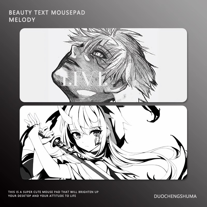 黑白動漫 主題桌墊 布質滑鼠墊-ZUIHANG SHOP