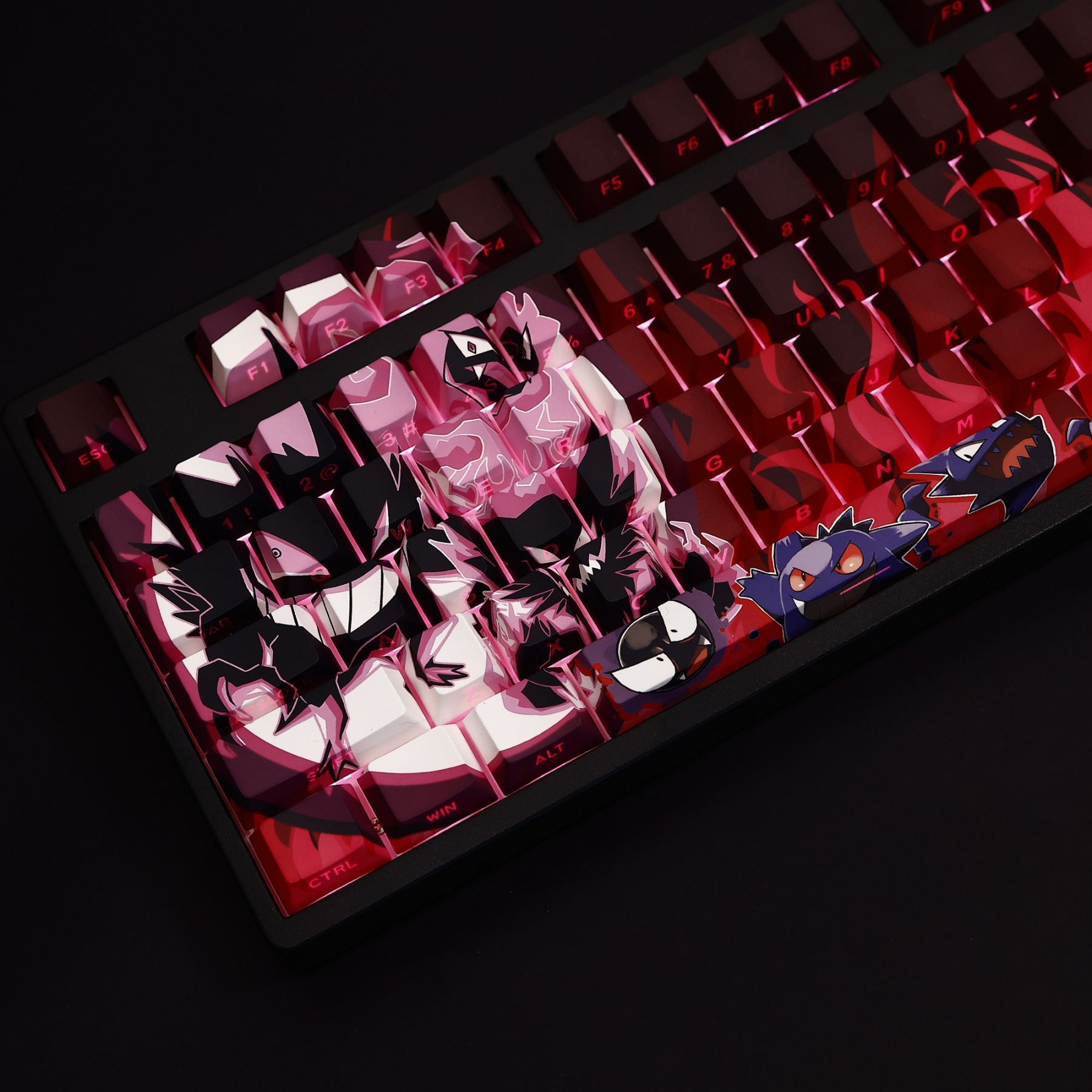 耿鬼透光RGB108鍵標準配列衛星軸鍵帽