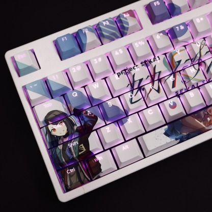 白石杏透光RGB108鍵標準配列衛星軸鍵帽