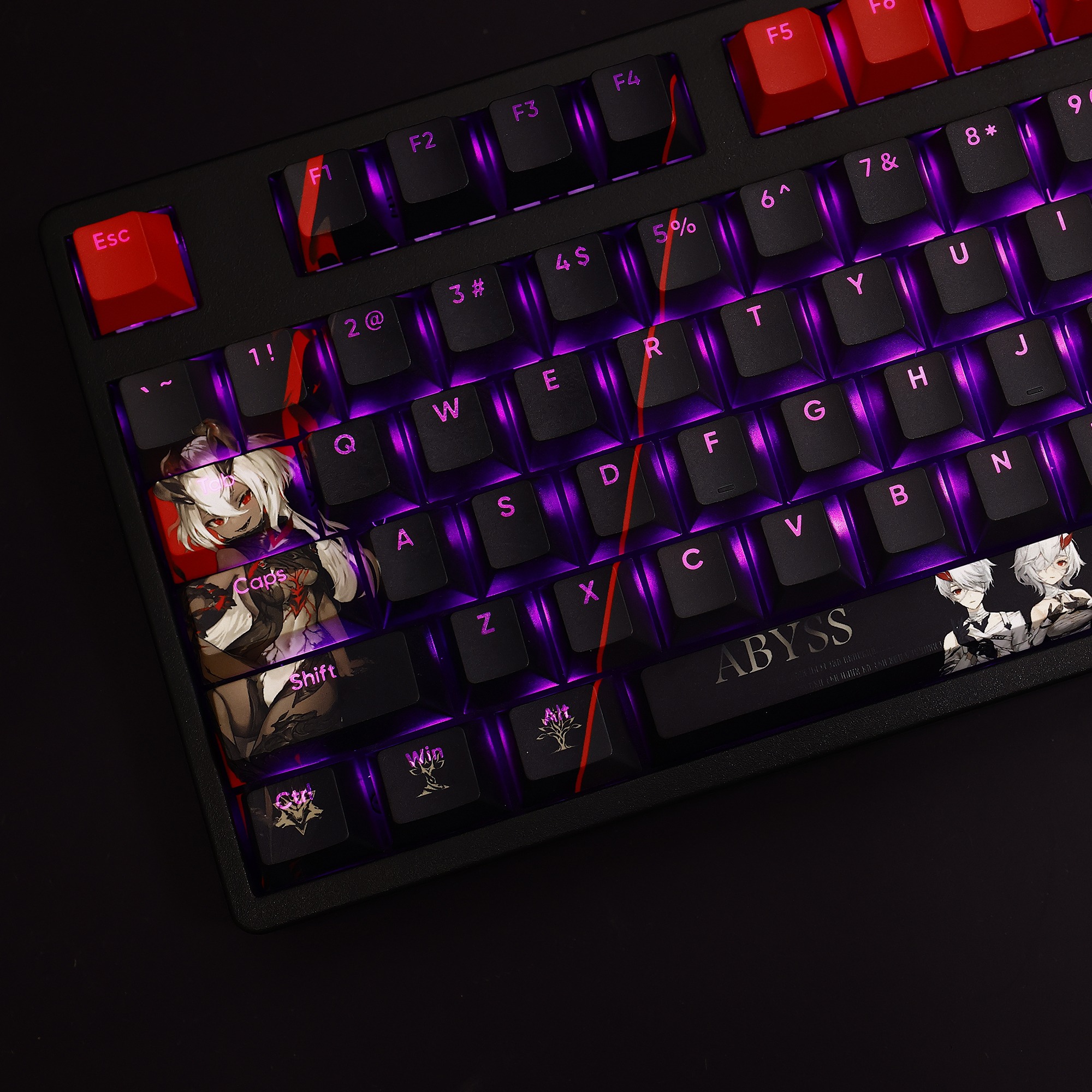 二重螺旋透光RGB108鍵標準配列衛星軸鍵帽-ZUIHANG SHOP