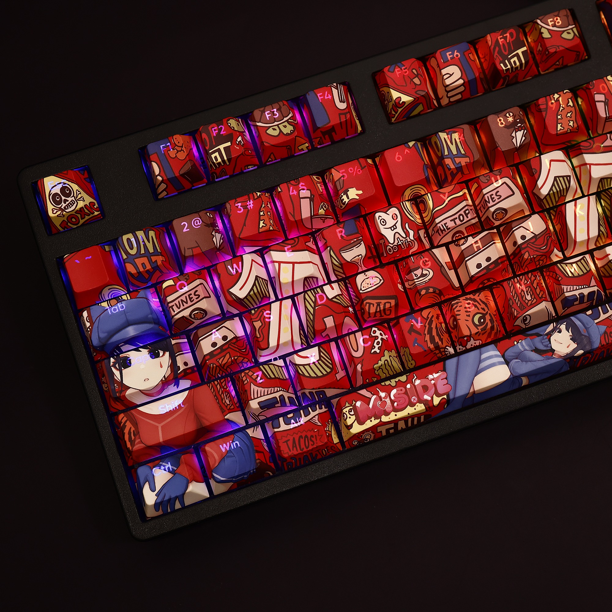 米塔MiSide透光RGB108鍵標準配列衛星軸鍵帽-ZUIHANG SHOP