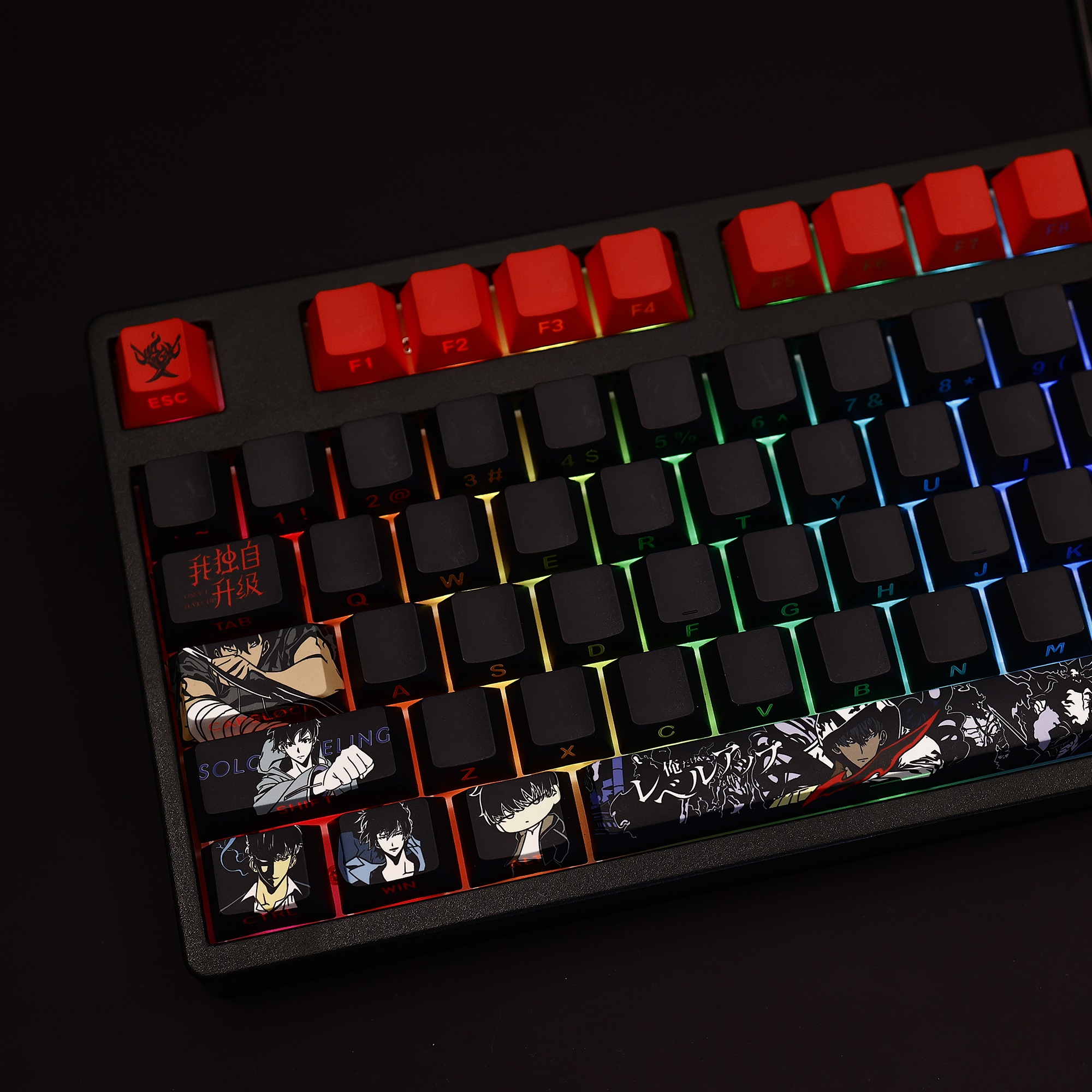 我獨自升級程肖宇透光RGB108鍵標準配列衛星軸鍵帽-ZUIHANG SHOP