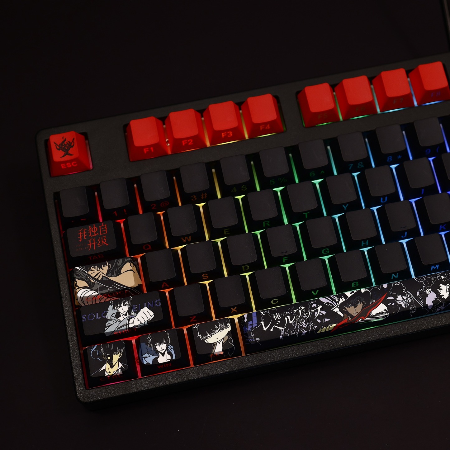 我獨自升級程肖宇透光RGB108鍵標準配列衛星軸鍵帽-ZUIHANG SHOP