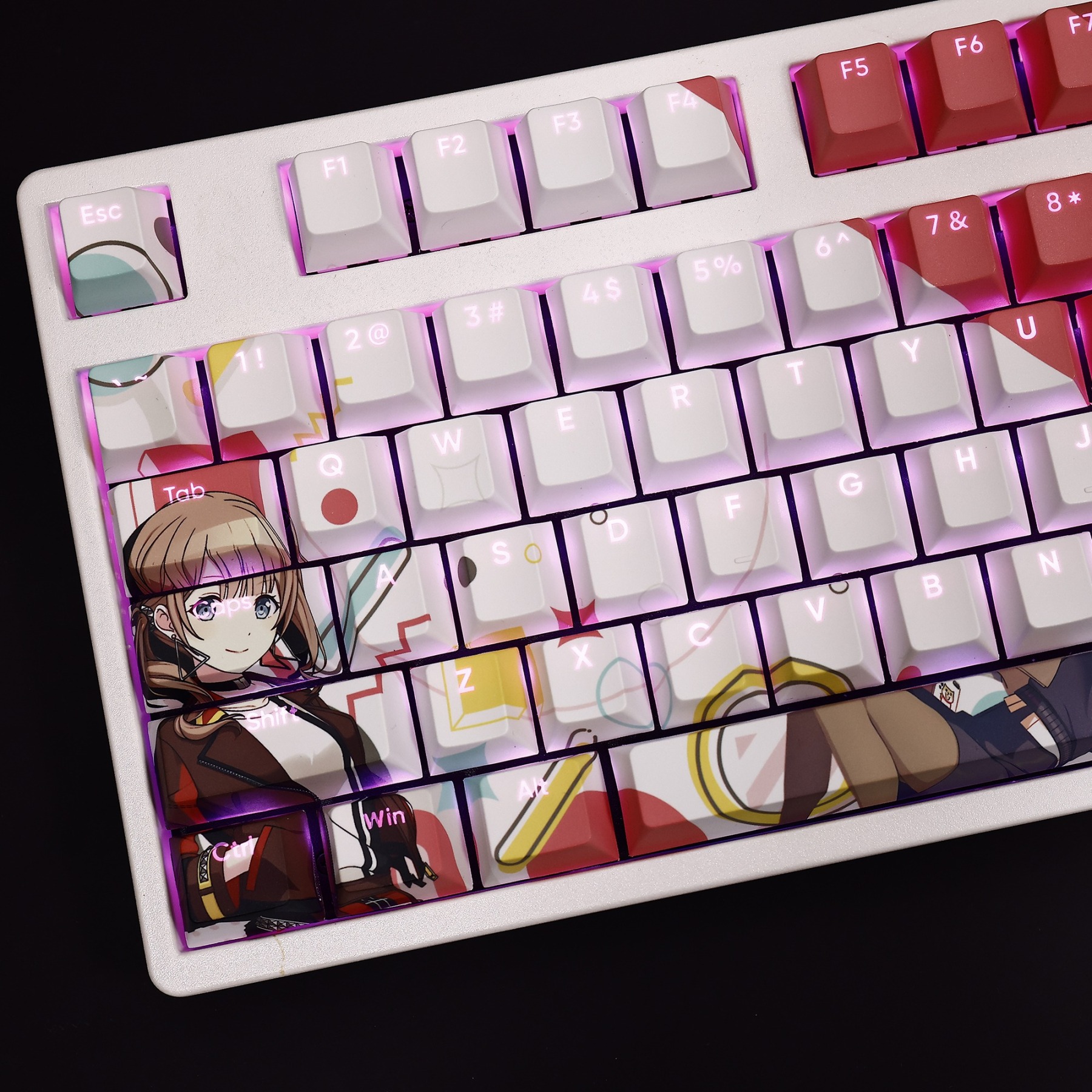 望月穗波透光RGB108鍵標準配列衛星軸鍵帽