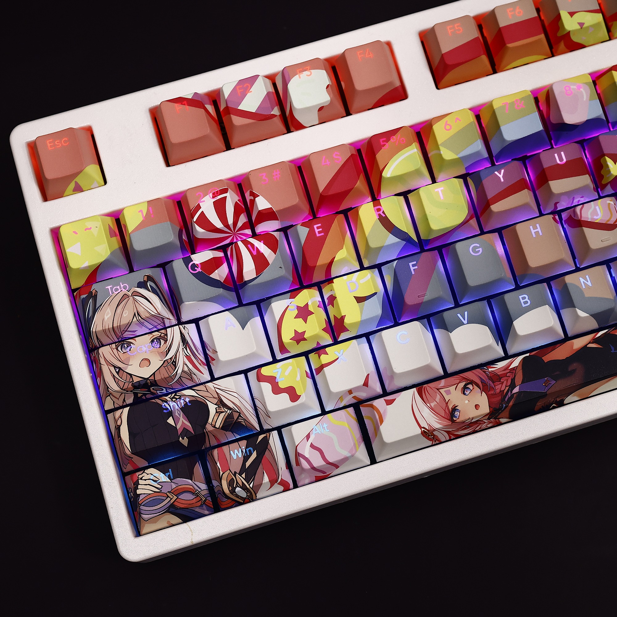 原神茜特菈莉透光RGB108鍵標準配列衛星軸鍵帽-ZUIHANG SHOP