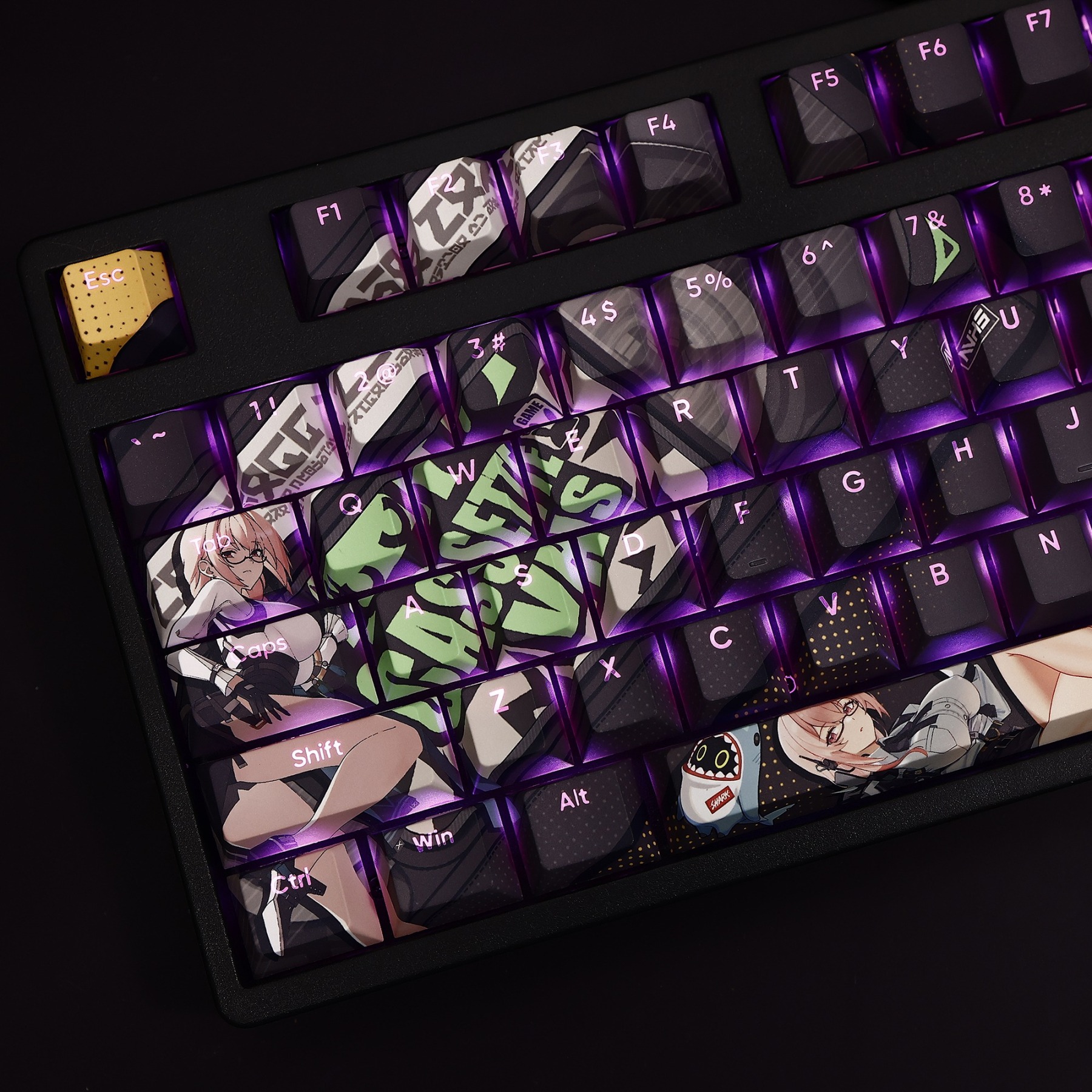 月城柳透光RGB108鍵標準配列衛星軸鍵帽-ZUIHANG SHOP