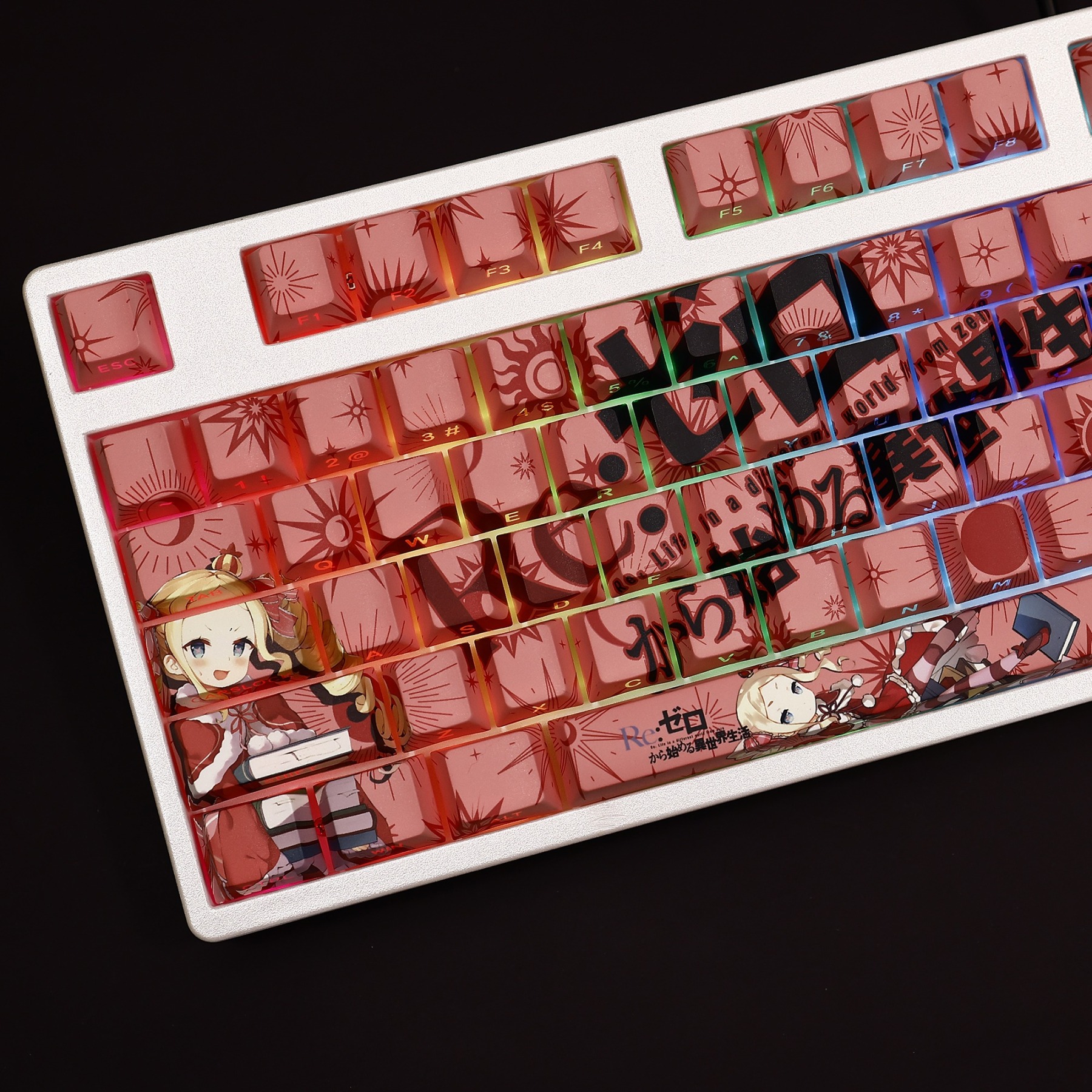 碧翠絲透光RGB108鍵標準配列衛星軸鍵帽