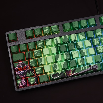 初號機新世紀福音戰士透光RGB108鍵標準配列衛星軸鍵帽-ZUIHANG SHOP