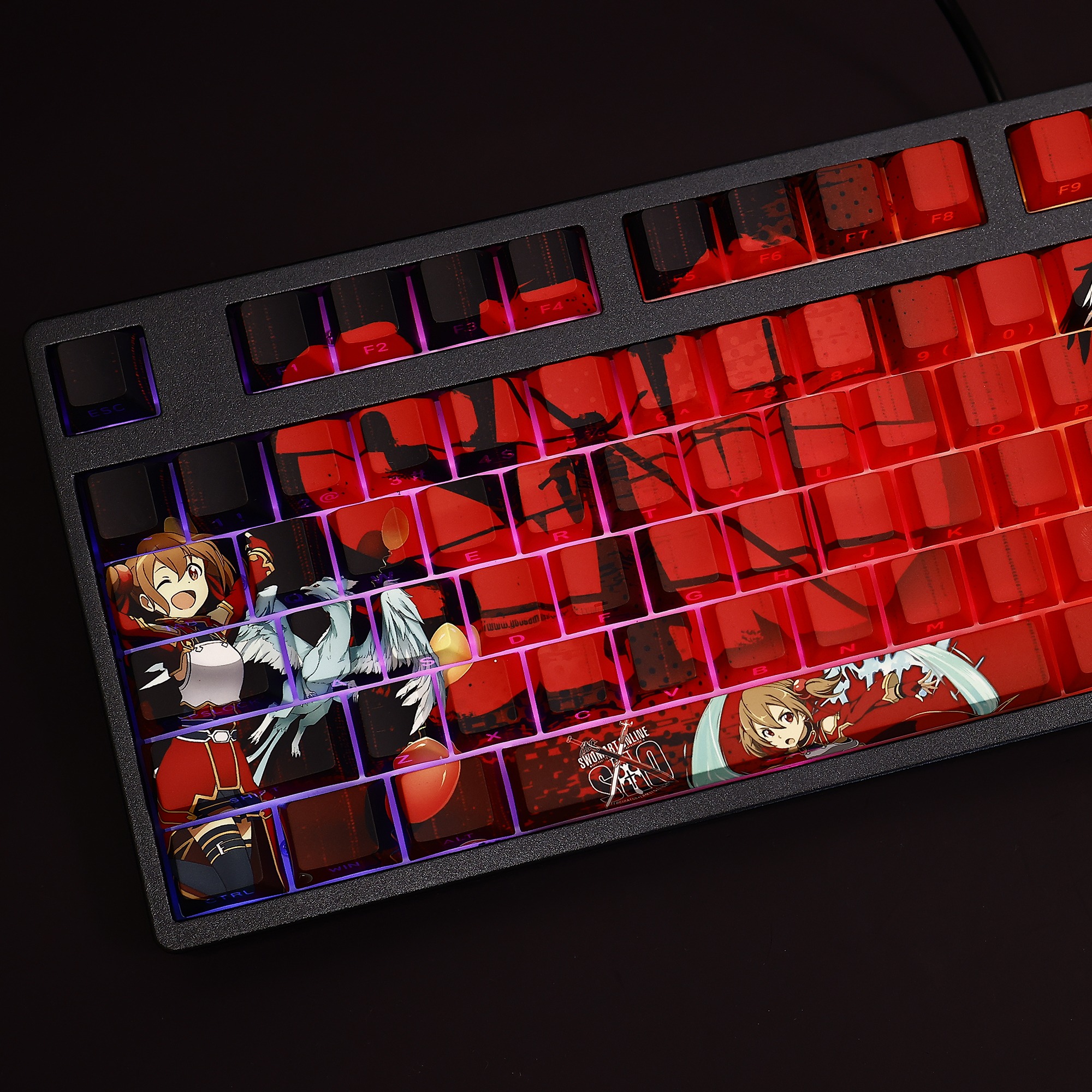 西莉卡透光RGB108鍵標準配列衛星軸鍵帽-ZUIHANG SHOP