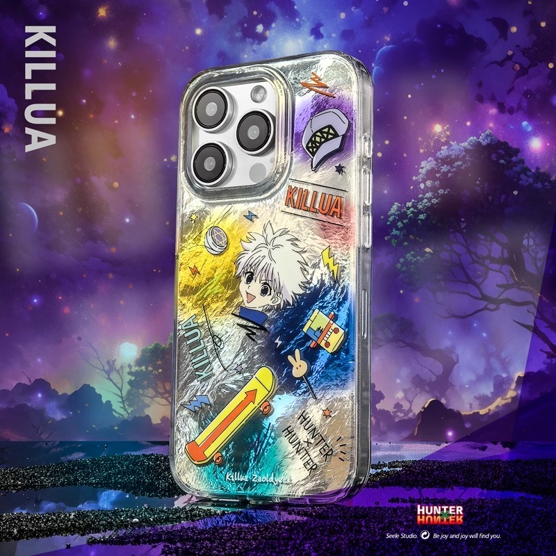 全職獵人「光面」IMD冰裂 軟邊硬背 鐳射手機殼-ZUIHANG SHOP