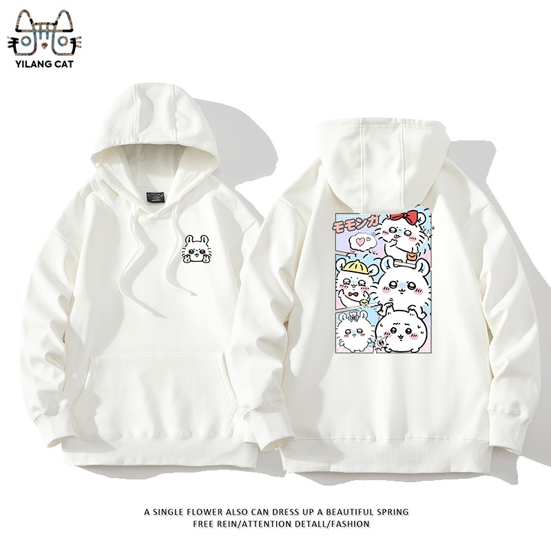 Chiikawa聯名衛衣2025秋冬新款親子情侶裝連帽衛衣