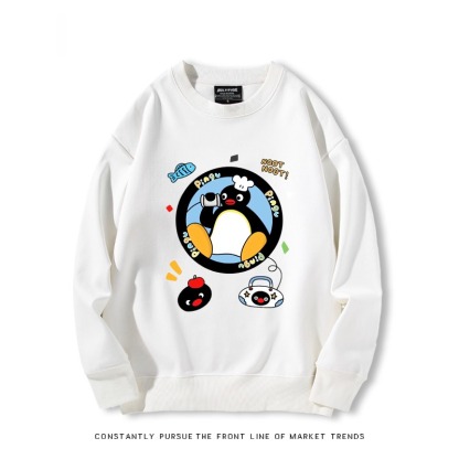 企鵝pingu 秋冬新款 親子情侶裝圓領長袖