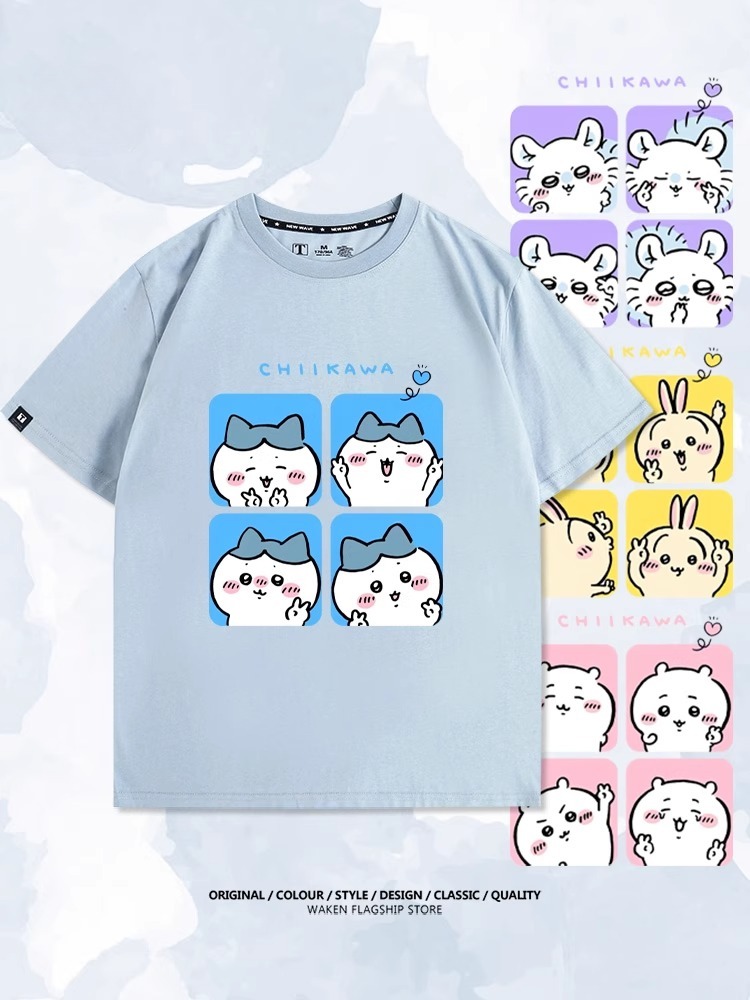 Chiikawa 2025親子情侶男女同款 印花短袖T恤