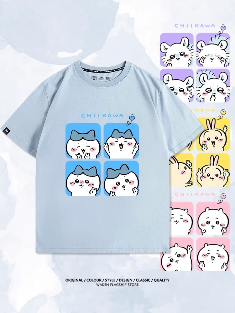 Chiikawa 2025親子情侶男女同款 印花短袖T恤