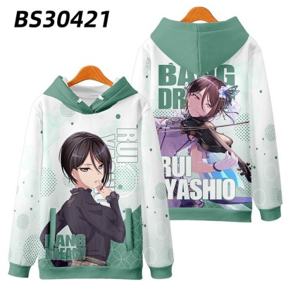 BanG Dream Morfonica 動漫周邊 秋冬潮流寬鬆休閒連帽T