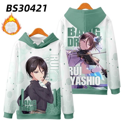 BanG Dream Morfonica 動漫周邊 秋冬潮流寬鬆休閒連帽T