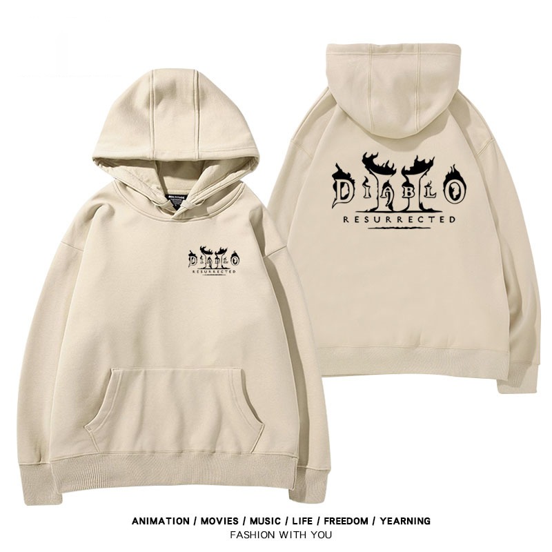 暗黑破壞神 秋冬新款 親子情侶裝連帽衛衣