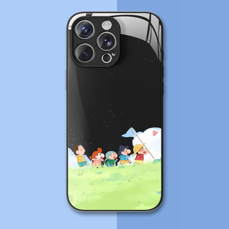 蠟筆小新新款高清全包防摔玻璃殼-ZUIHANG SHOP