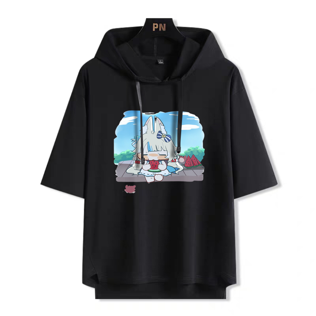 YouTuber 虛擬主播 Sameko Saba 鯊魚子 連帽短袖T恤-ZUIHANG SHOP