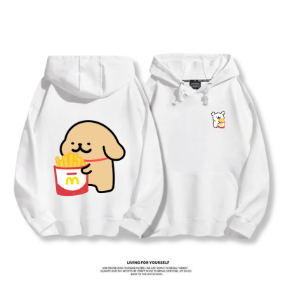 線條小狗 2025秋冬新款 親子情侶男女連帽衛衣