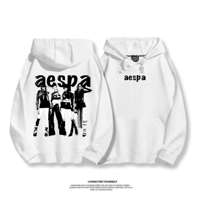 Aespa SYNK 2025秋冬新款 親子情侶男女連帽衛衣